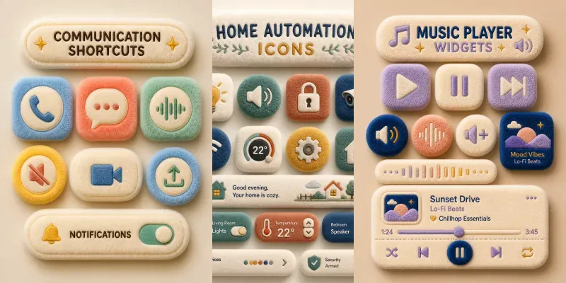 Fluffy UI Icons generated by undefined