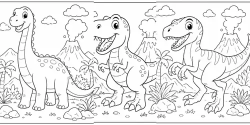 Dinosaur Coloring Book Pages generated by chatgpt-image