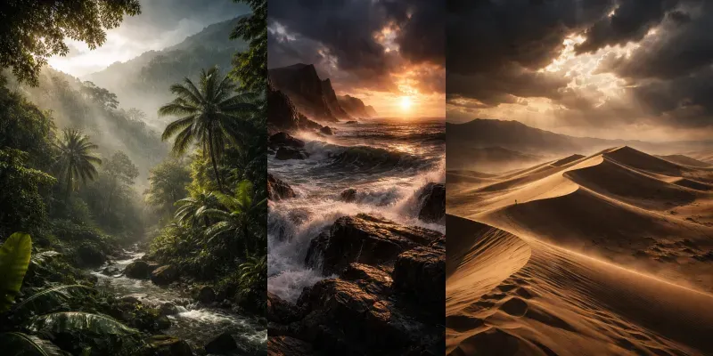 Cinematic Nature Scene Photos generated by undefined