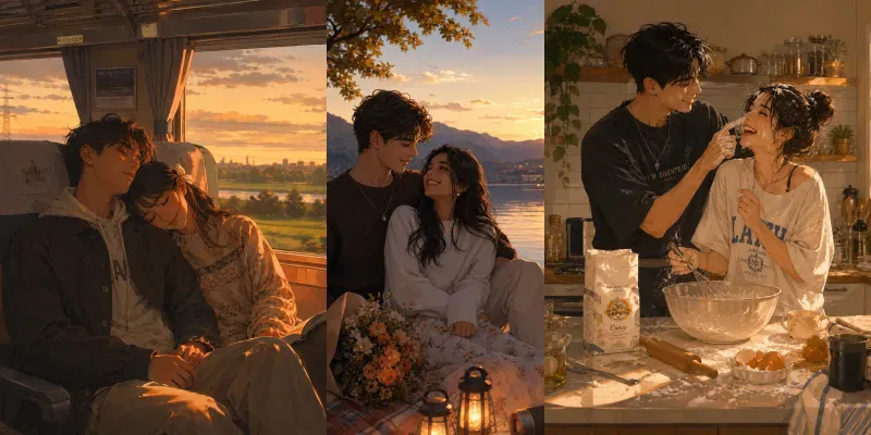 Premium Randomized Romantic Couple generated by undefined