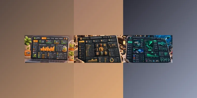 3D Dashboard UI Prototyping