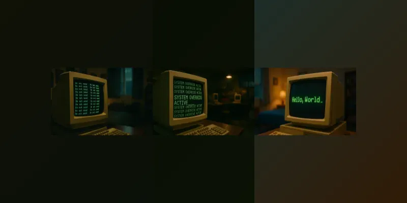 Vintage Crt Monitor Text Art generated by undefined