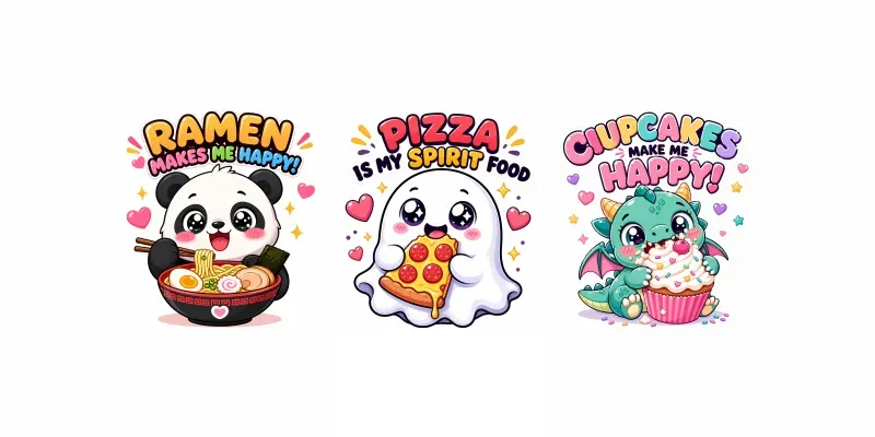 Kawaii Food Characters generated by undefined