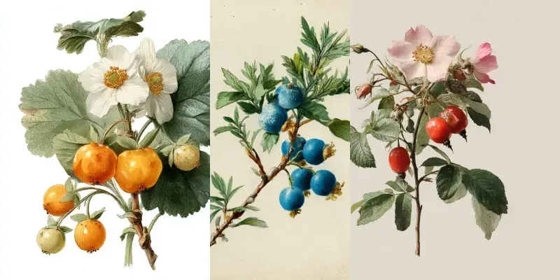 Victorian Botanical Art Illustrations generated by undefined
