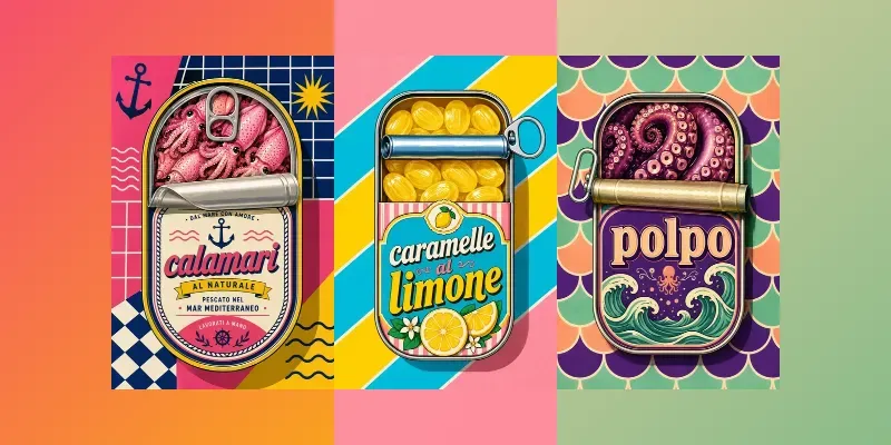Retro Pop Art Tin Can Illustrations generated by undefined