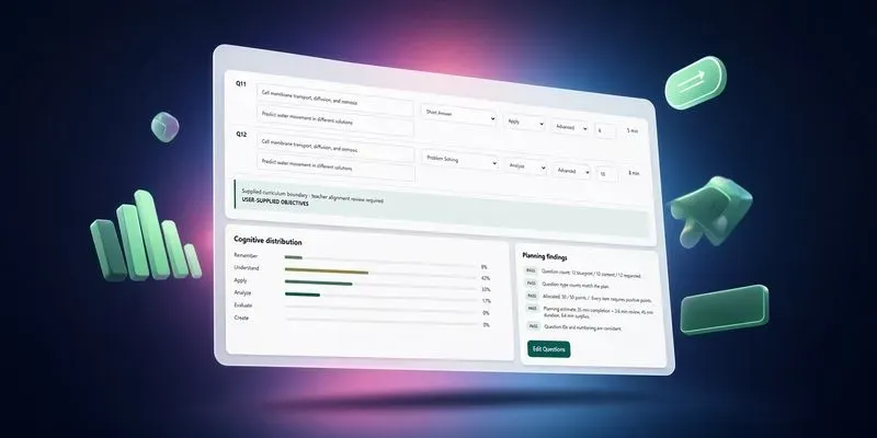 Teacher Assessment Planner App Builder
