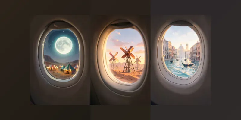 Window Seat Dream Destinations generated by undefined