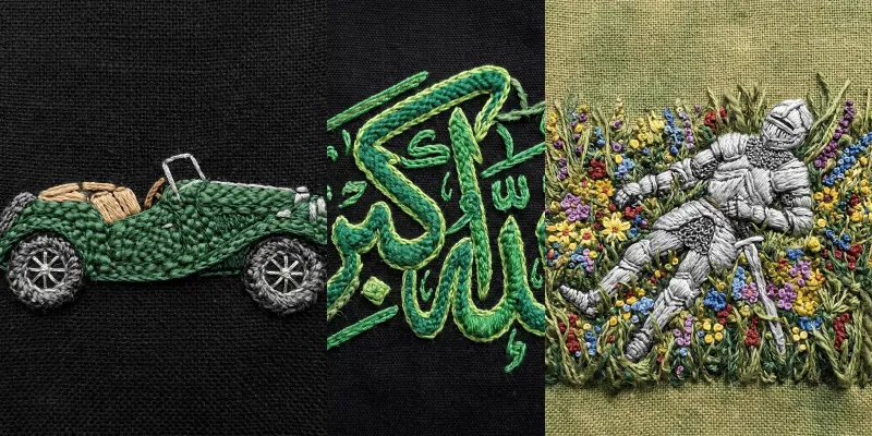 Realistic Textile Embroidery Art generated by undefined