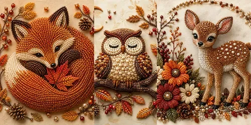 Whimsical Bead Art Animals generated by chatgpt-image