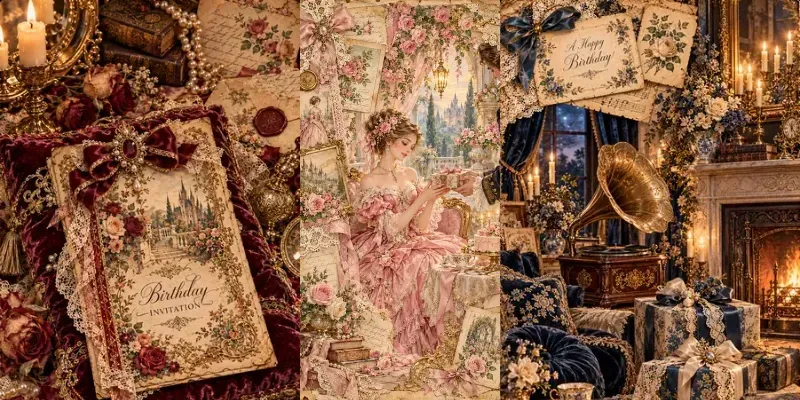Victorian Birthday Party Junk Journals