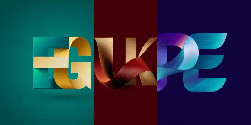 Minimalistic Ribbon Letter Logos generated by undefined