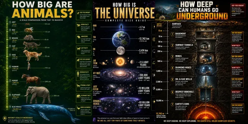 Scale Comparison Diagram Infographics generated by undefined
