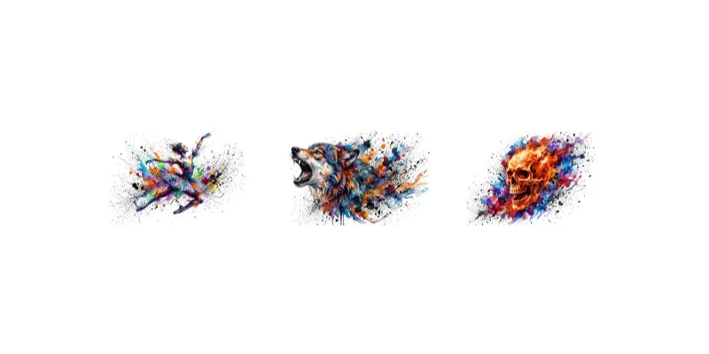 Dynamic Ink Splash Graphic Art generated by undefined