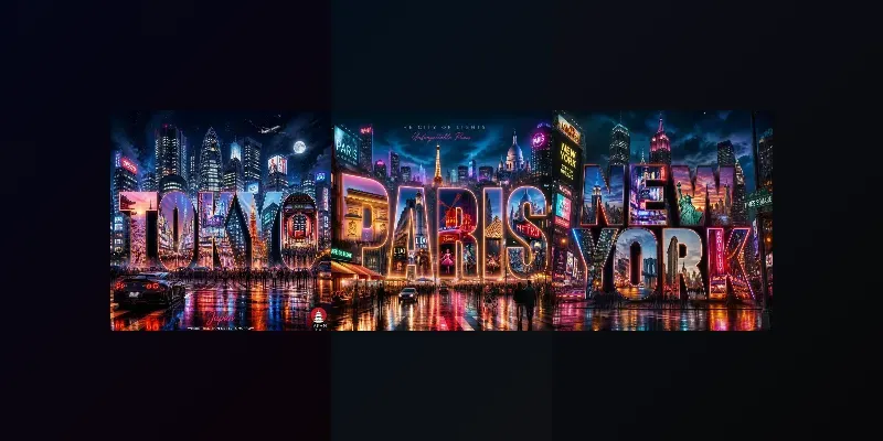 Cyberpunk Travel Typography generated by undefined