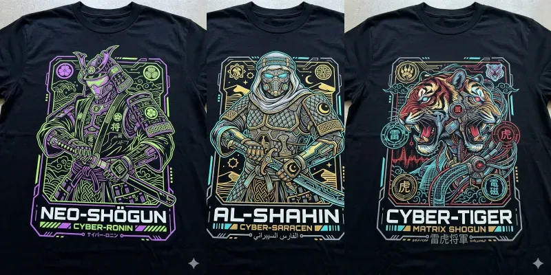 Cyberpunk Streetwear Tshirt Designs generated by undefined