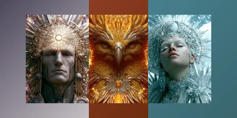 Celestial Divine Portraits generated by undefined