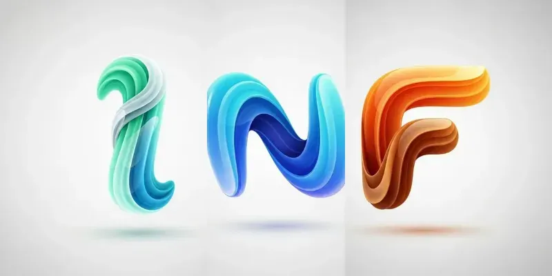 Futuristic 3D Ribbon Letter Logos generated by undefined