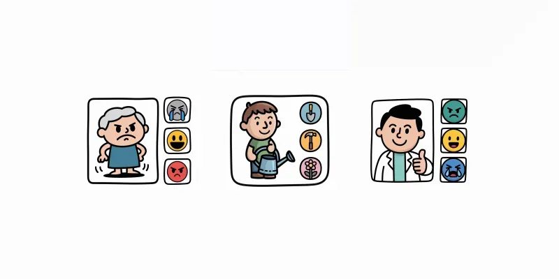 Job Character Doodles With Icon Sets generated by undefined