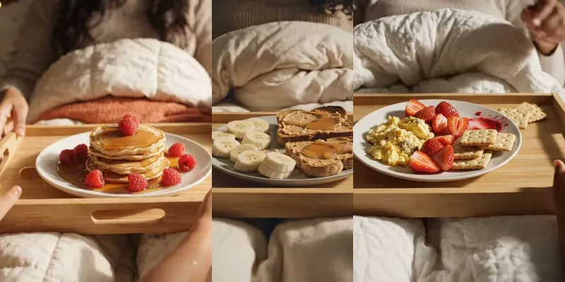 Breakfasts In Bed Carried Out By Children generated by undefined