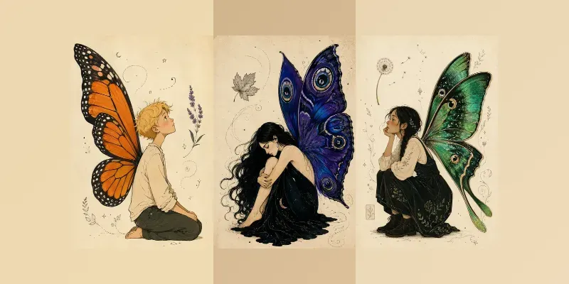 Whimsical Winged Character Art generated by undefined