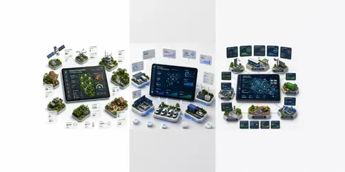 3D Isometric Tech UI Dashboards generated by chatgpt-image