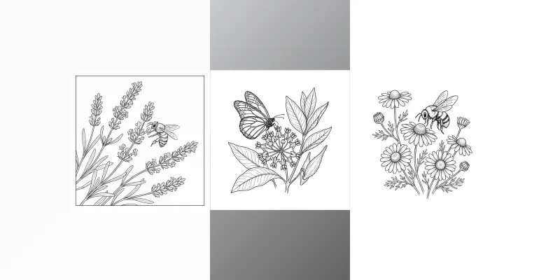Wildflower Pollinator Packaging Art generated by undefined