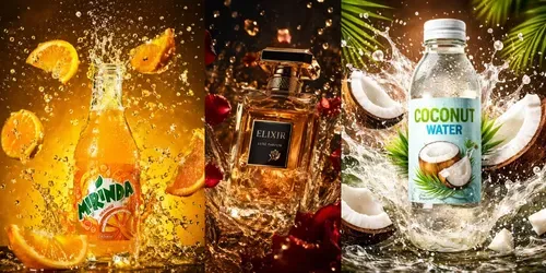 Dynamic Splash Product Photography Prompts generated by chatgpt-image
