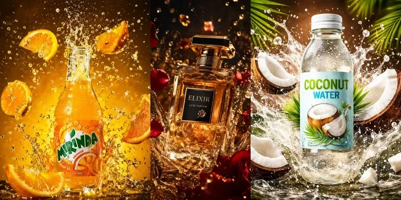 Dynamic Splash Product Photography Prompts generated by undefined