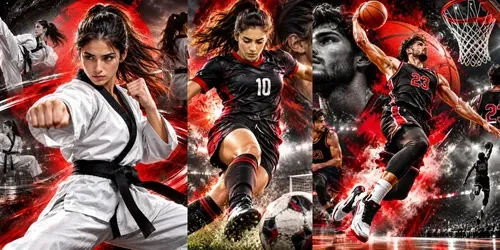 Dynamic Sports Energy Collages generated by chatgpt-image