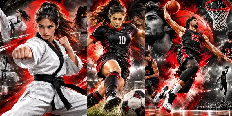 Dynamic Sports Energy Collages