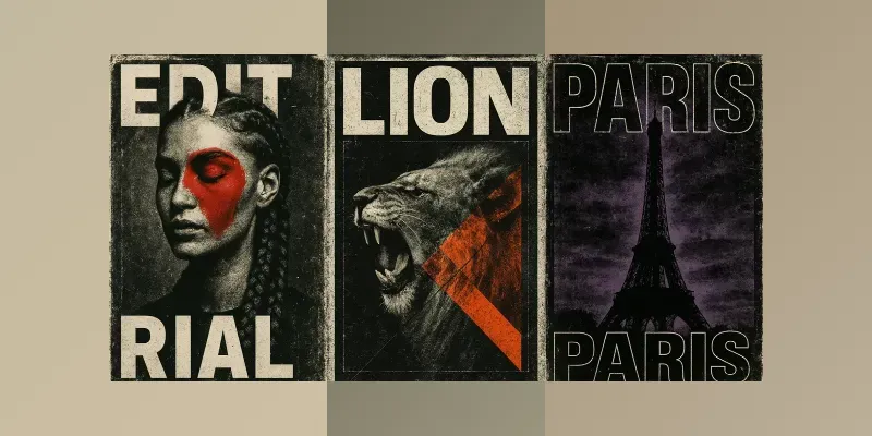 Retro Grunge Editorial Posters generated by undefined