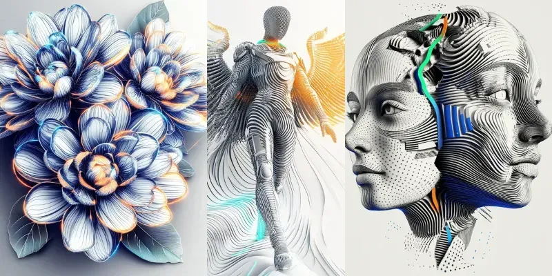 Intricate Engraved Line Art generated by undefined