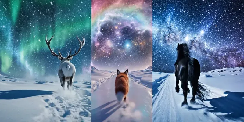 Cinematic Winter Dreamscapes Videos generated by undefined