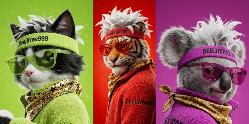 Custom 3D Streetwear Animal Avatars generated by undefined