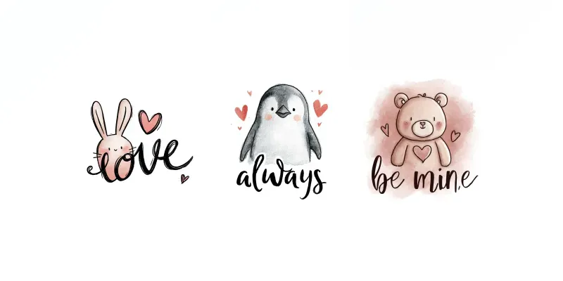 Handwritten Valentine Logos generated by undefined