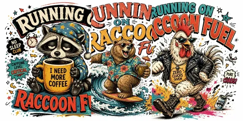 Vintage Funny Animal Tshirt Art generated by undefined