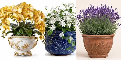 Luxury Botanical Flower Pots Premium 3D generated by chatgpt-image