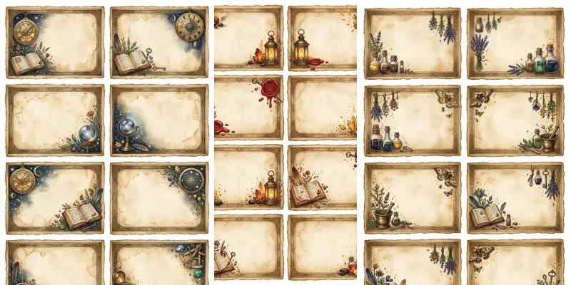 Grimoire Magic Cards Sheets