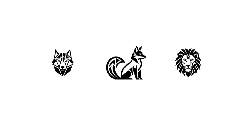 Minimal Geometric Animal Logos generated by undefined