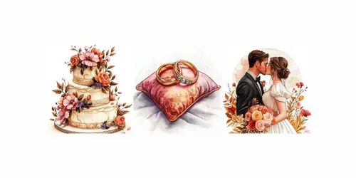 Elegant Wedding Cliparts generated by midjourney