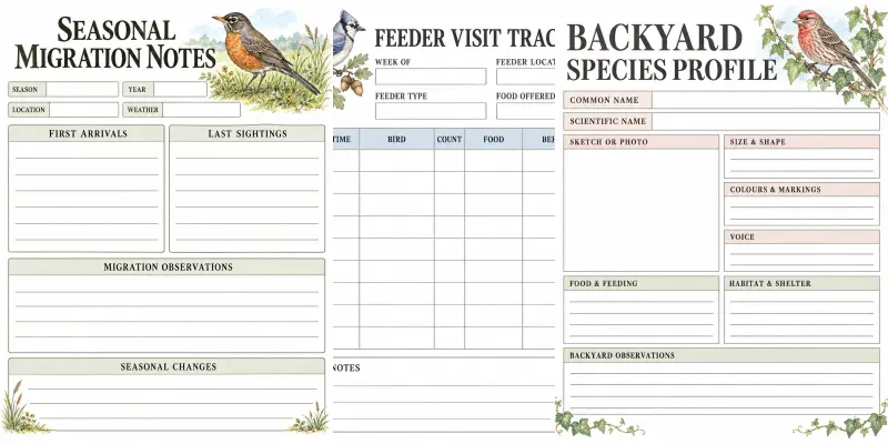 Backyard Birdwatching Log Books