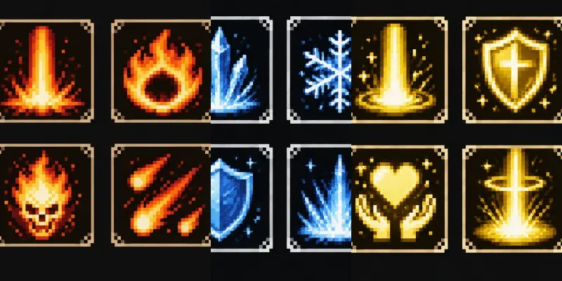 8bit RPG Skill Icon Generator generated by undefined