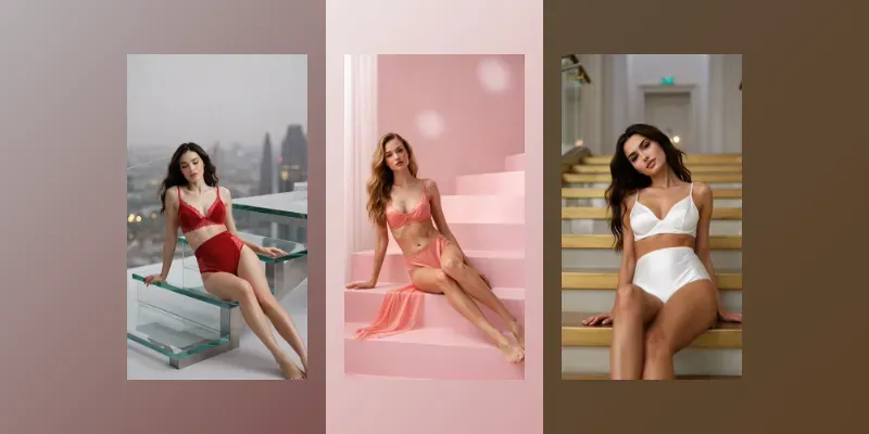 Cinematic Luxury Lingerie Fashion generated by undefined