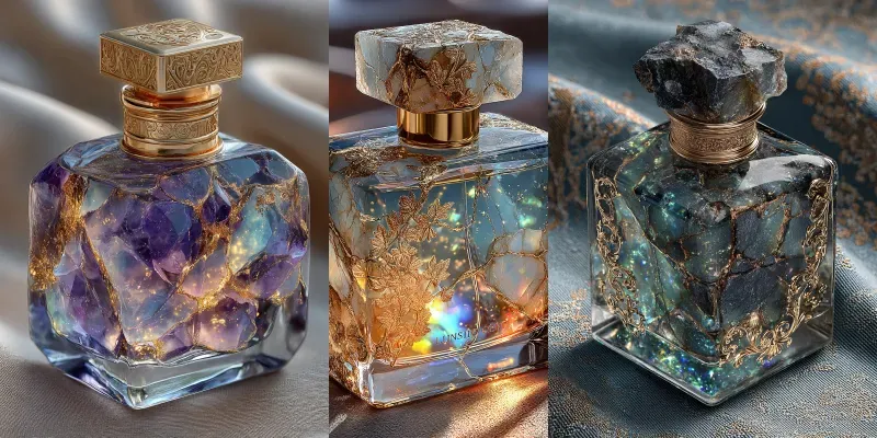 Hyperrealistic Crystal Gem Parfums generated by undefined