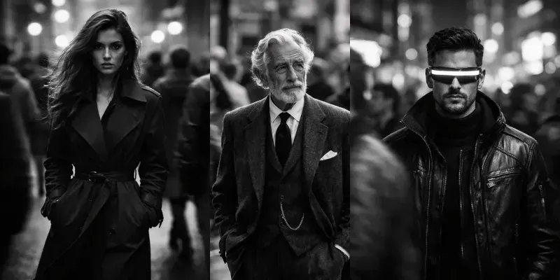 Cinematic Motion Blur Street Portraits generated by undefined