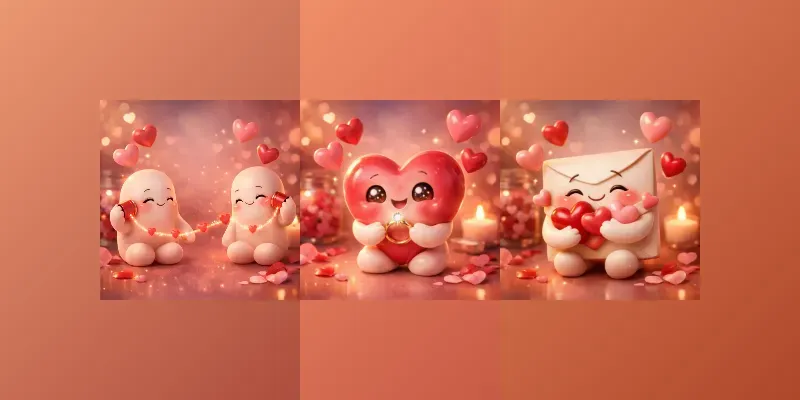 Love Languages Valentine Characters generated by undefined