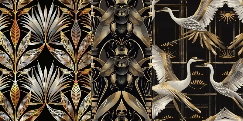 Elegant Art Deco Pattern Design Templates generated by undefined
