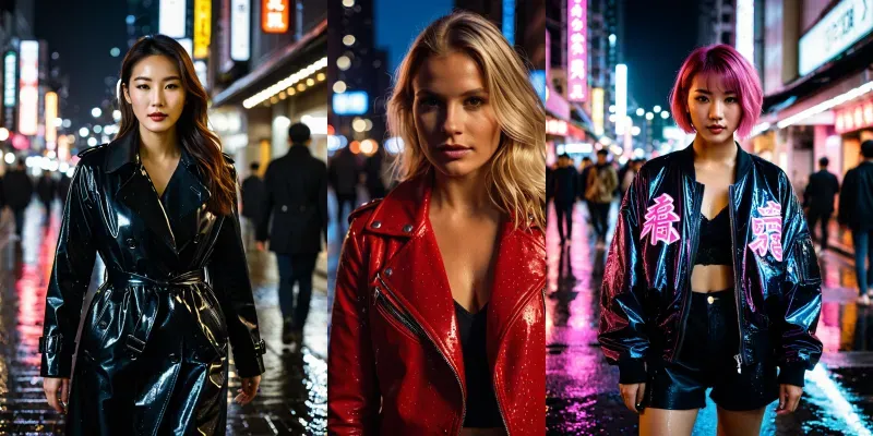 Cinematic Neon Street Portraits generated by undefined