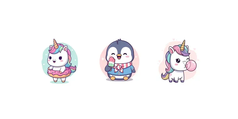 Kawaii Cartoon Illustrations