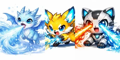 Elemental Creatures Mini Series generated by chatgpt-image